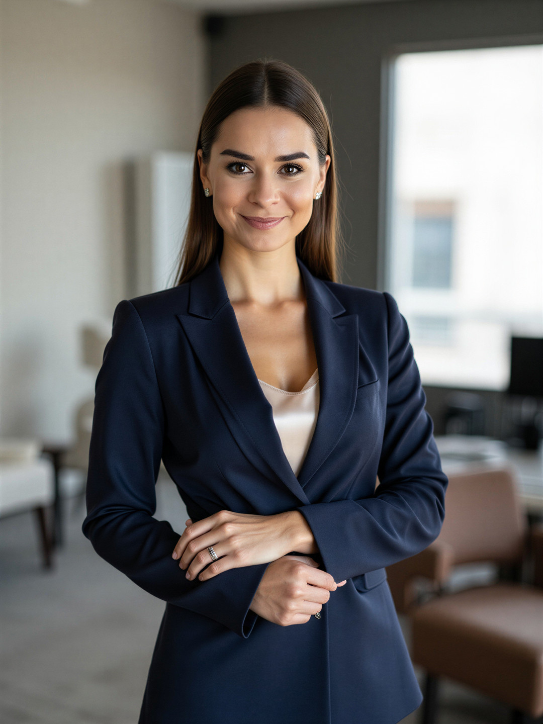 Profesjonalny portret biznesowy kobiety w eleganckim biurze