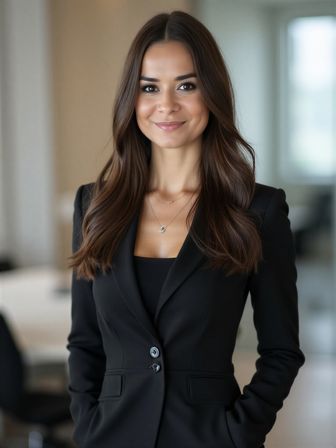 Profesjonalny portret biznesowy kobiety pracującej na laptopie