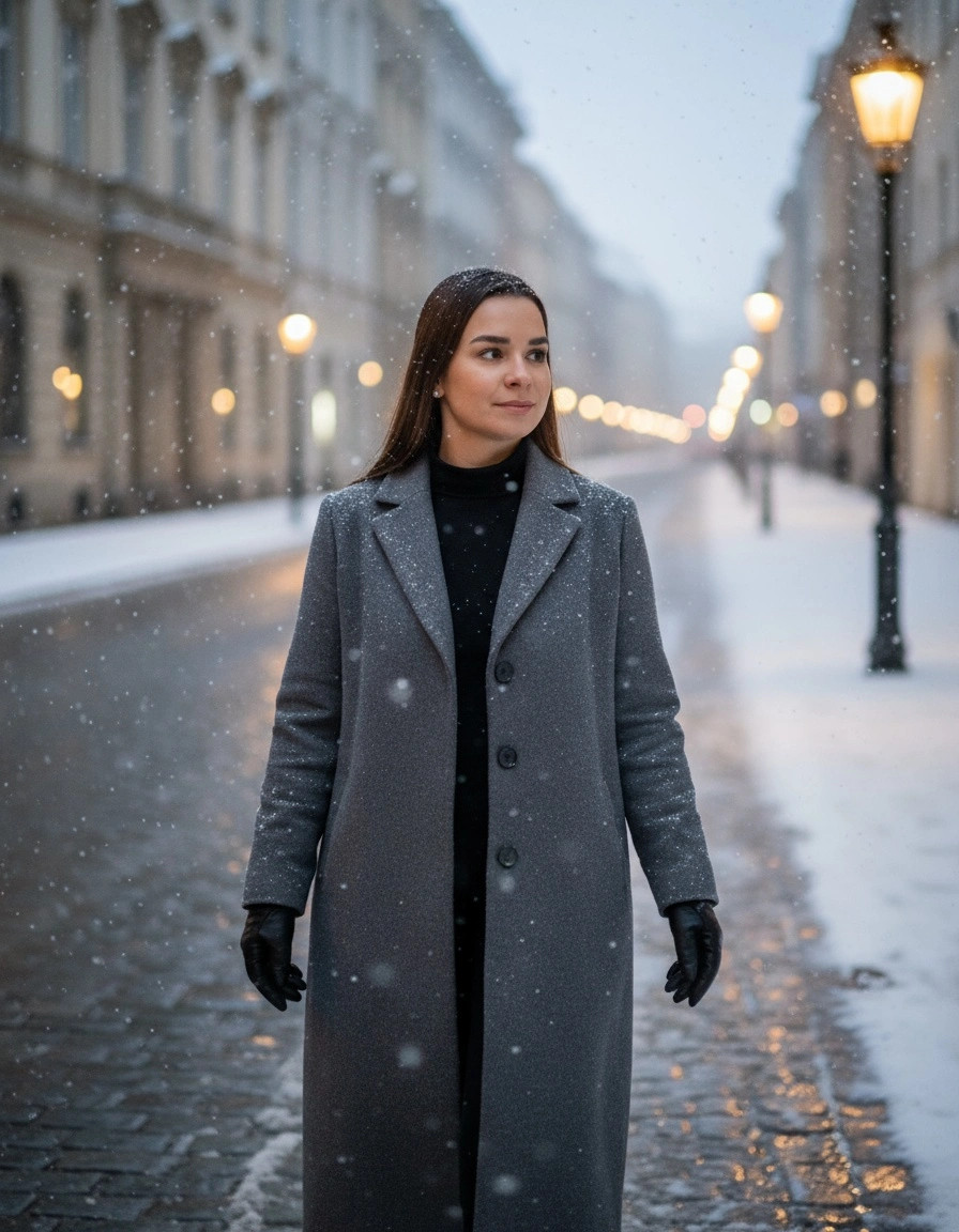 Przykład magicznego zimowego portretu