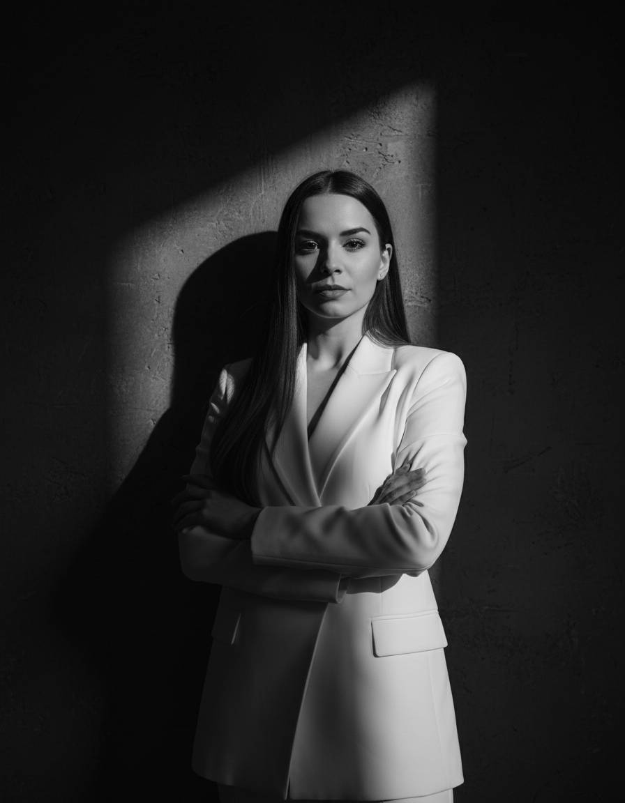 Czarno Biała Kobieca