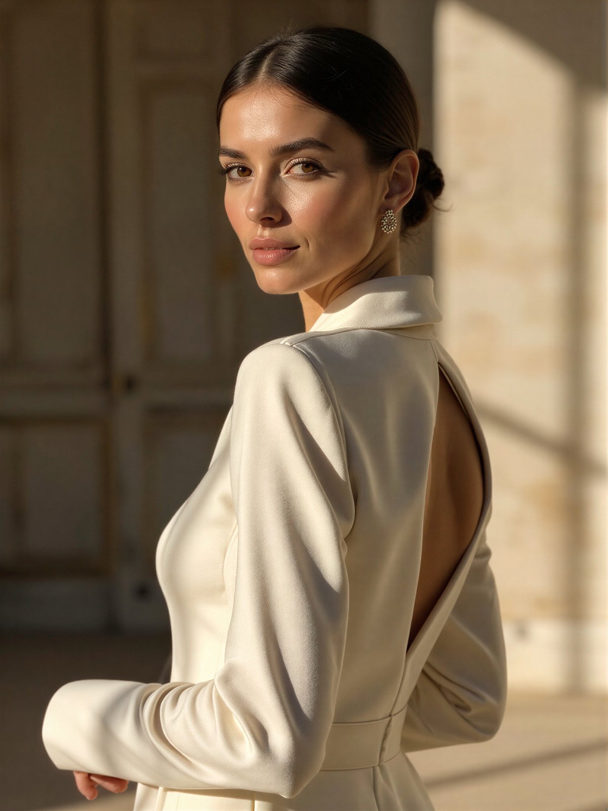 Elegancka Kobieta Stylowa Klasyczna Luksusowa Dziewczyna Strój