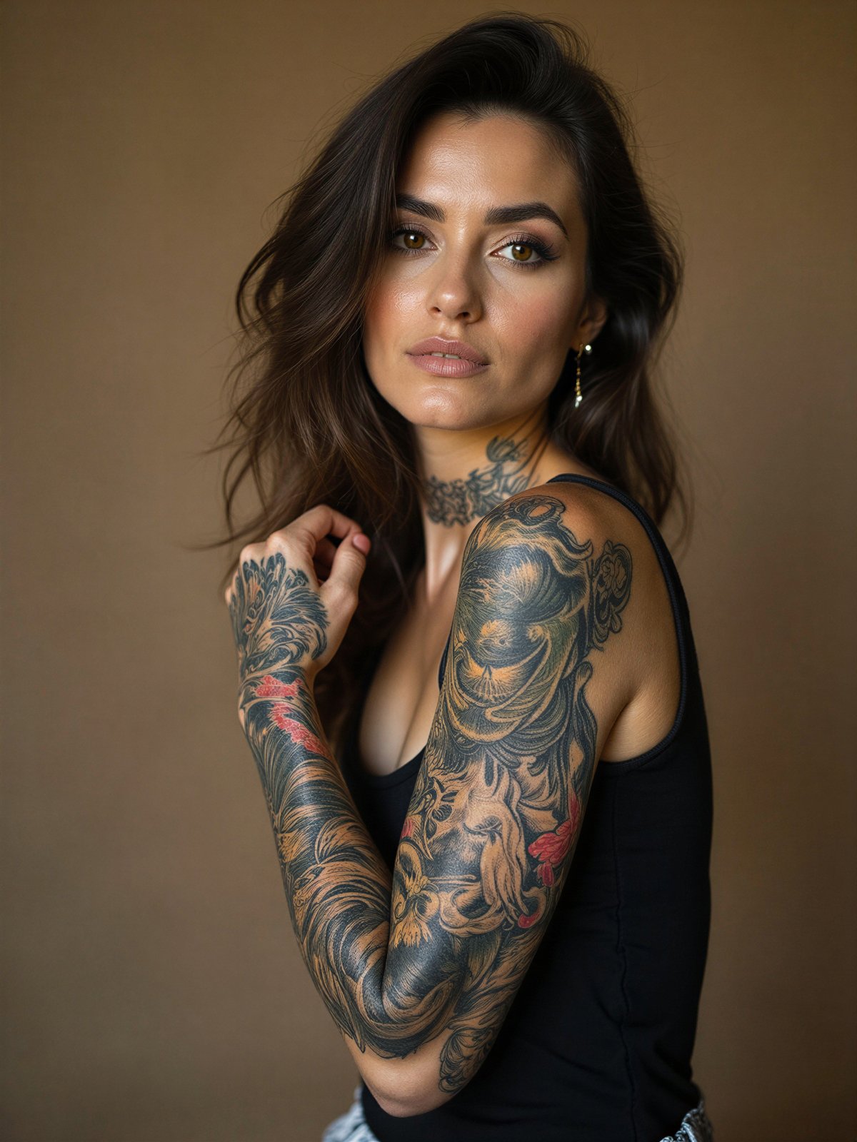 Tatuaż Rękaw Kobieta Ramię Pełny Cały Artystyczny Wzór