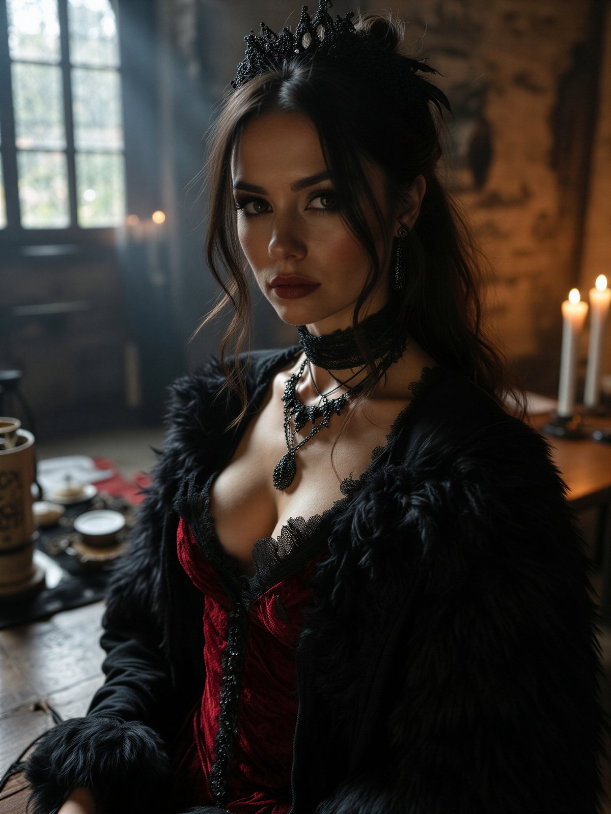 Wampir Kobieta Gothic Mroczna Fantasy Postać Stylizacja