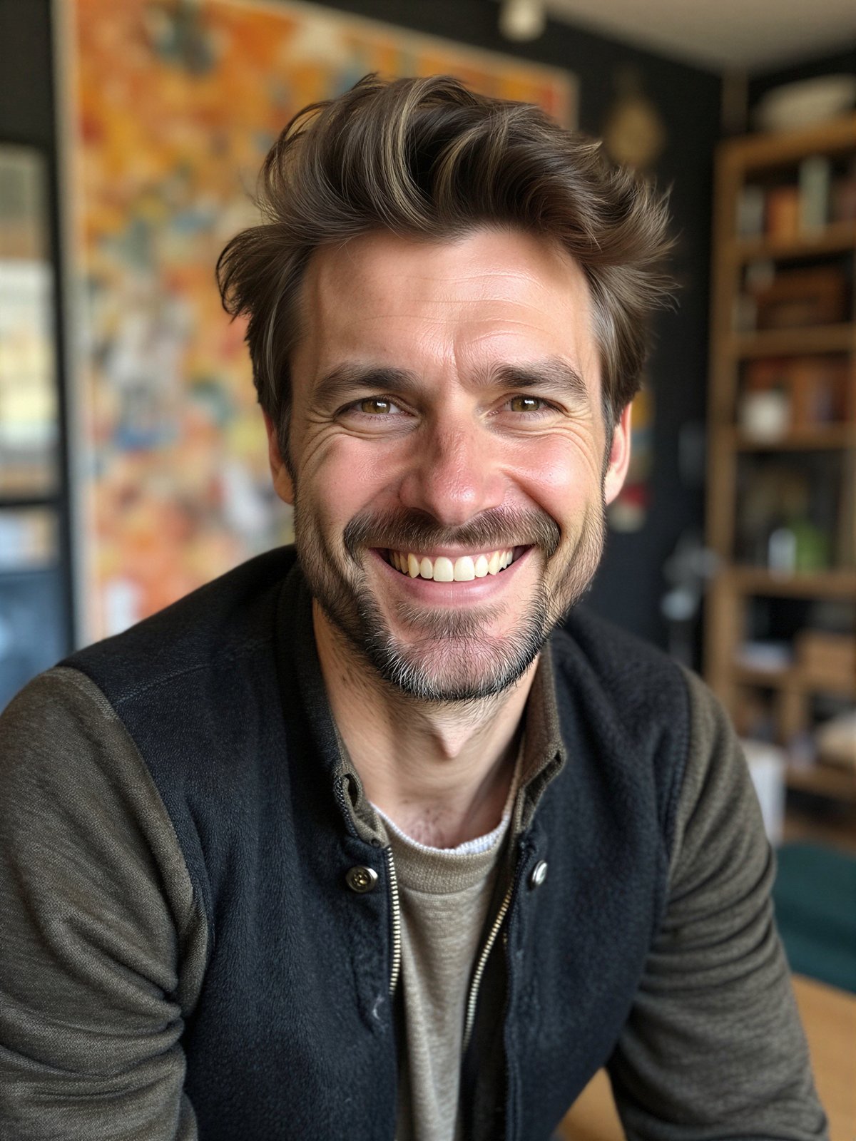 Numerologiczna 3 Mężczyzna Kreatywny Wesoły Artystyczny Portret