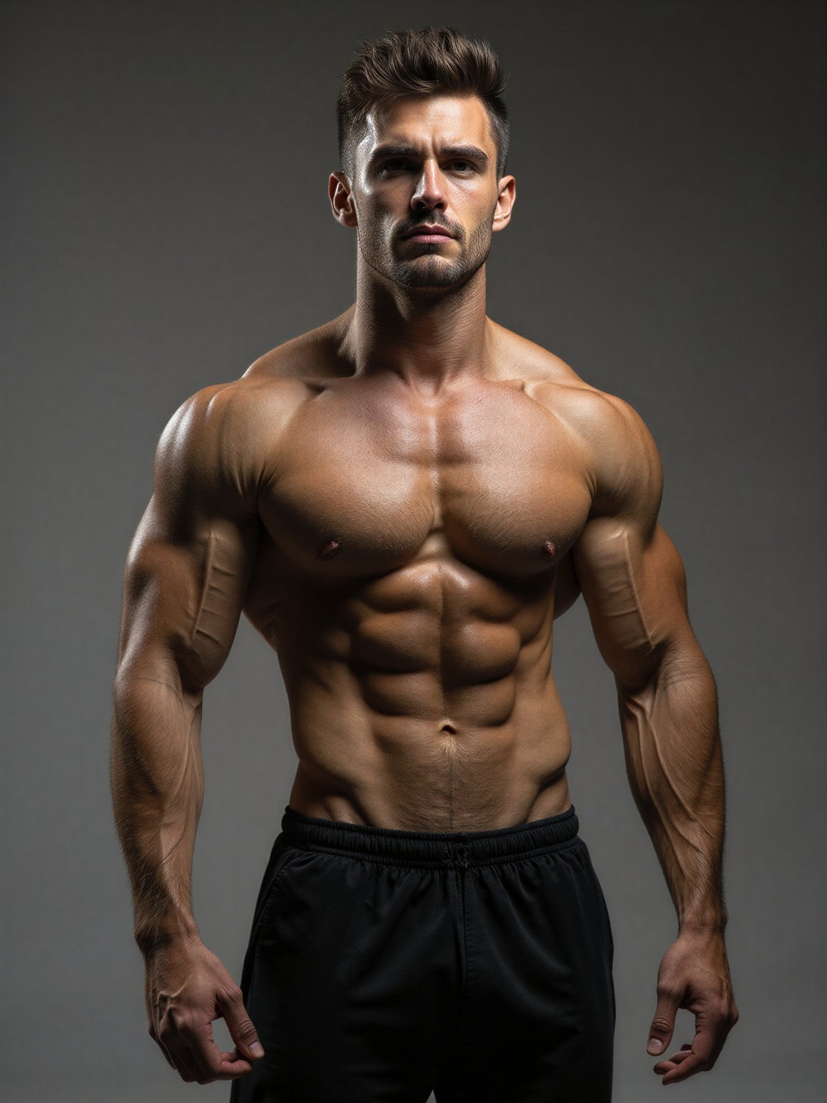 Goły Mężczyzna Artystyczne Zdjęcie Studio Profesjonalne Ciało