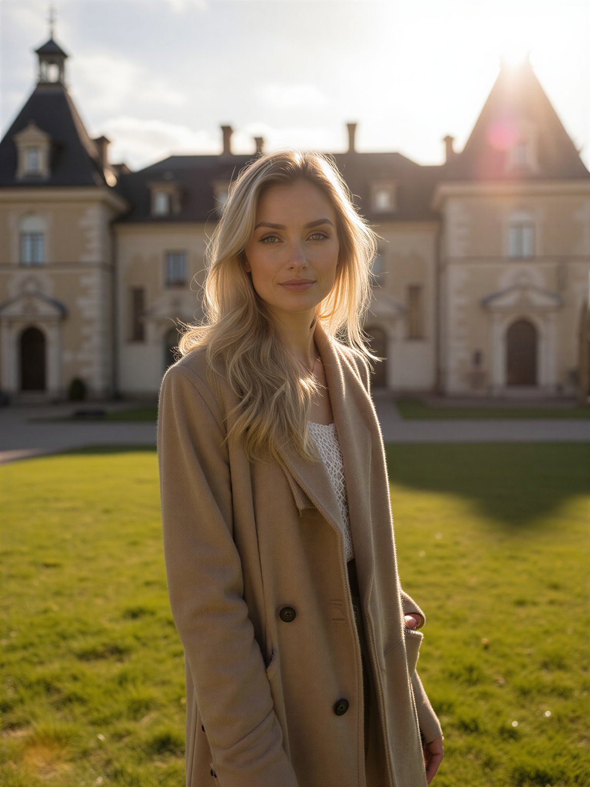 Pałac W zebrzydowicach Kobieta Przed Klasycystyczna Architektura Śląsk