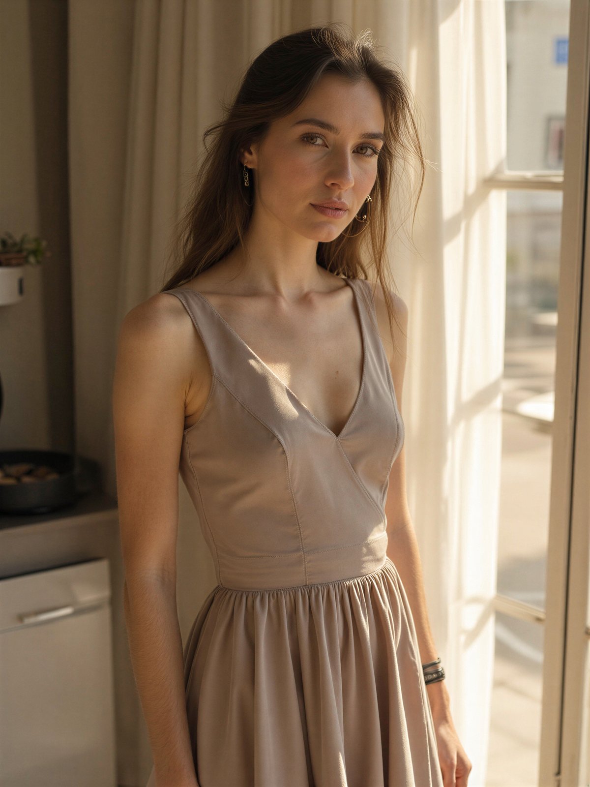 Sukienka W Literę A Dziewczyna Klasyczny Krój Rozkloszowana