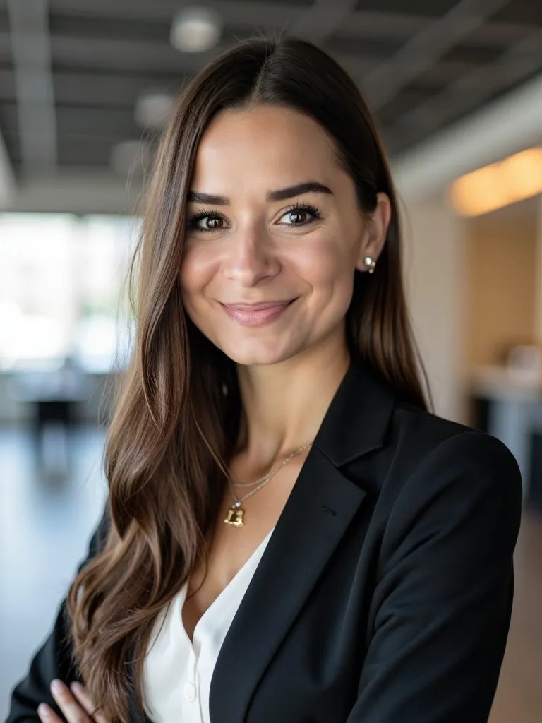 Profesjonalny portret biznesowy kobiety w nowoczesnym biurze